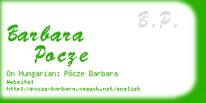 barbara pocze business card
